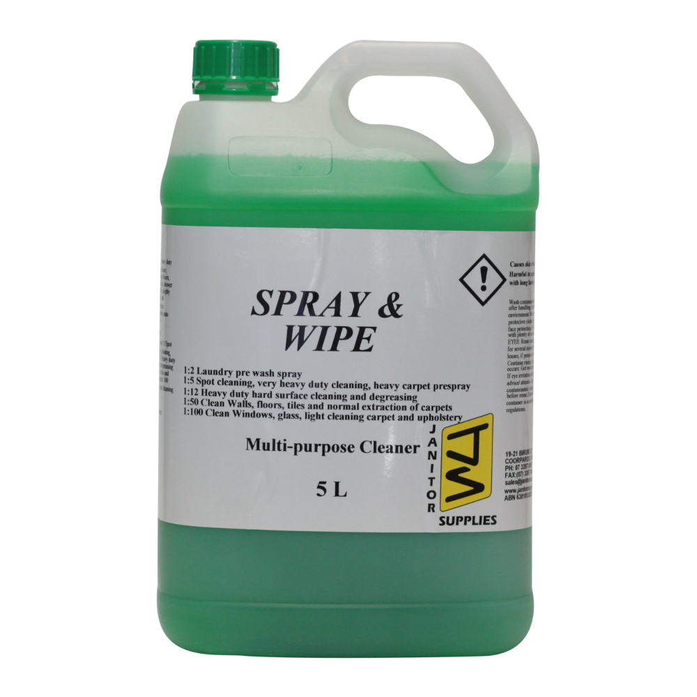 Janitor Supplies Spray & Wipe MultiPurpose Dilute Cleaner Erina