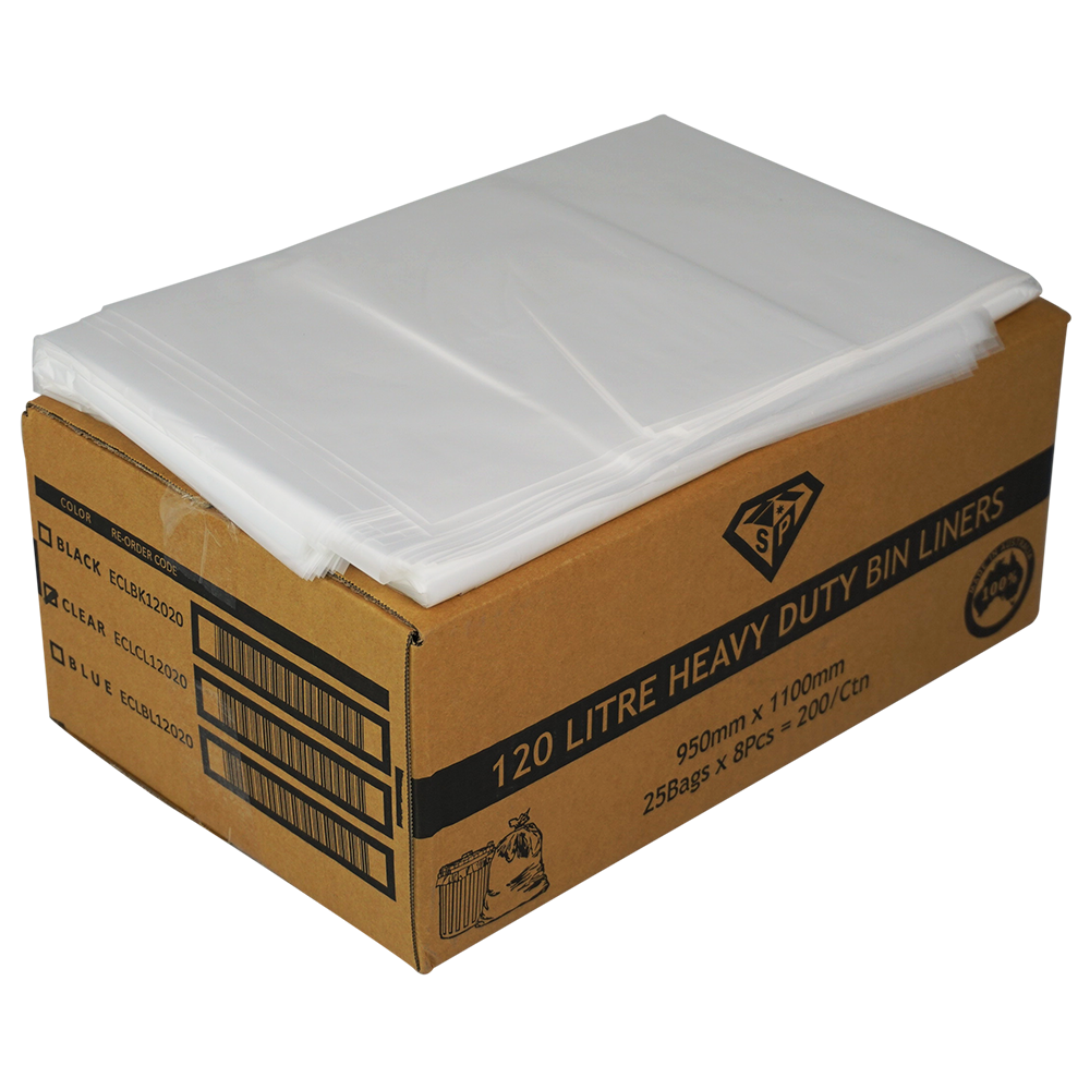 Bin liner clear 120LTR