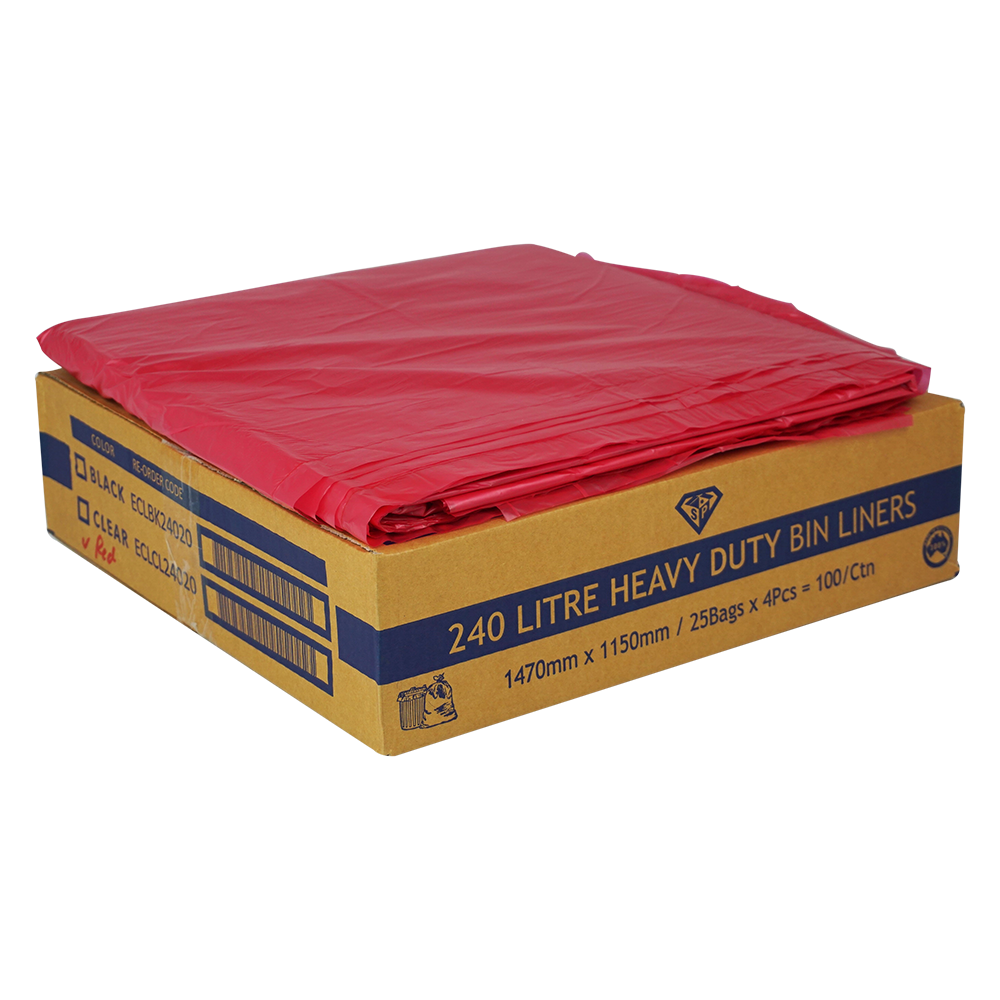Bin liners red 240ltr