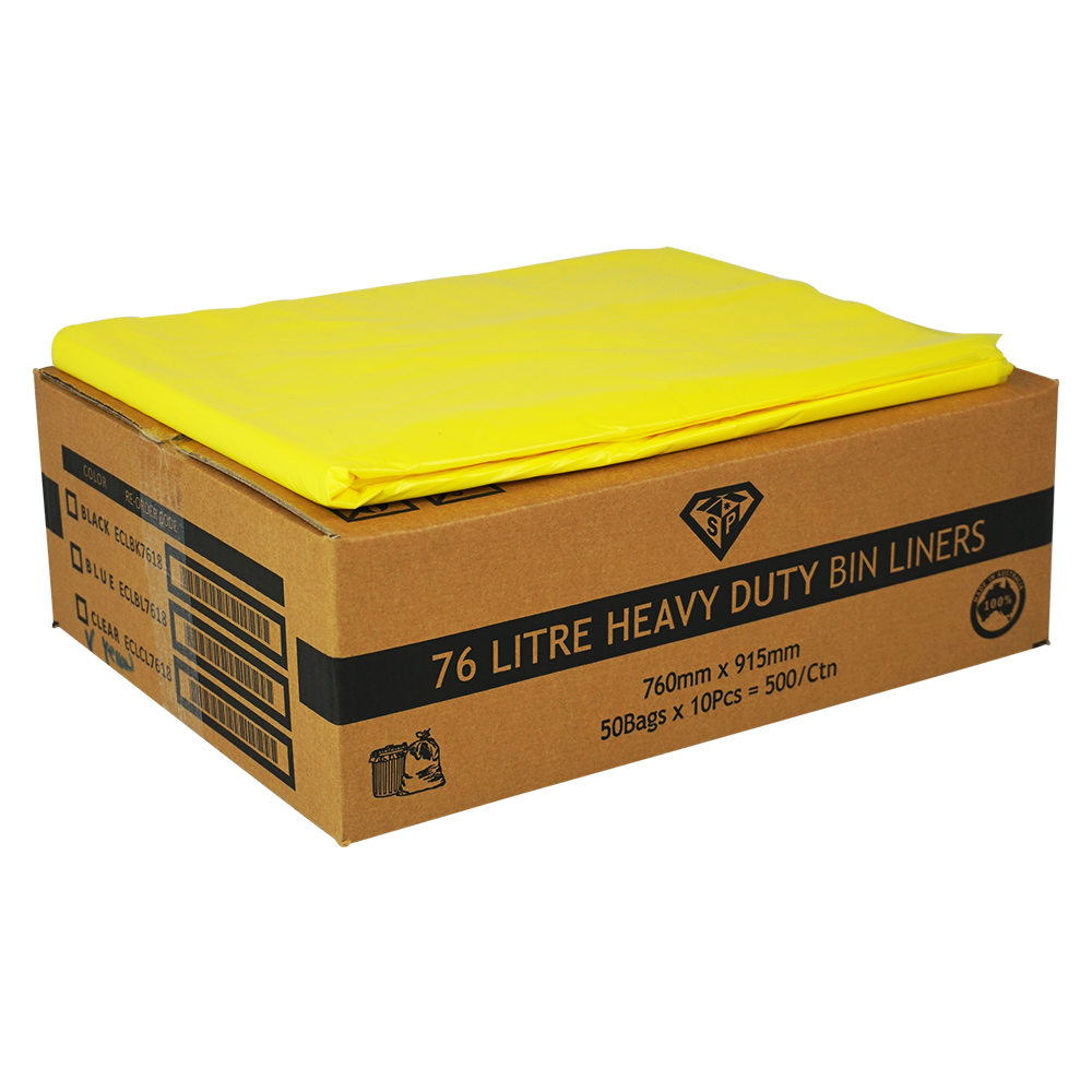 Bin liners yellow 76ltr
