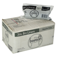 Bin Liner 36ltr Black bastion