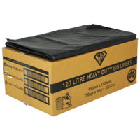 Bin liner BLACK 120LTR (200's)