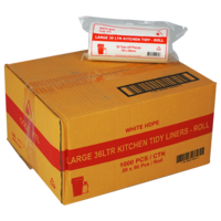 bin liner 36lt  kitchen tidy white