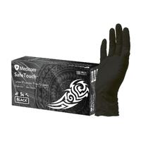Medicom SafeTouch Textured Latex Gloves - L Black