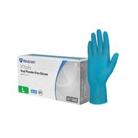 MEDICOM VITALS Vinyl Powdered Gloves - Blue - XL