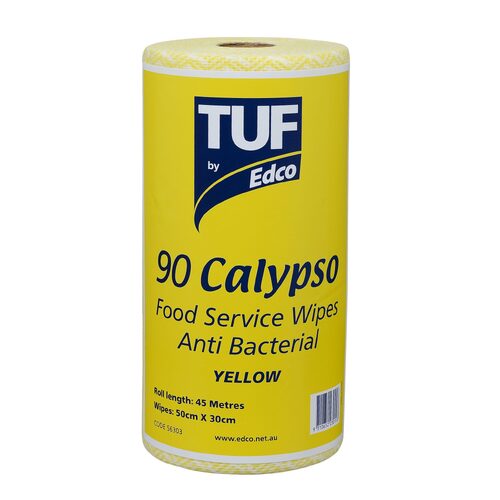 EDCO TUF Calypso Food Service Wipe Roll - Yellow