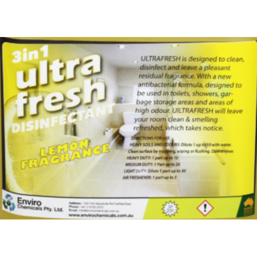 ENVIRO Ultra Fresh Disinfectant Lemon - 20L