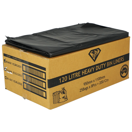 Bin liner BLACK 120LTR