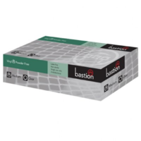 BASTION Clear Vinyl Powder Free Gloves - Medium