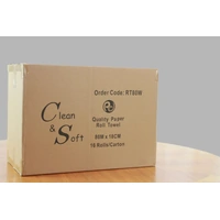 CLEAN&SOFT Virgin Hand Towel Roll 18cm x 80m - 16 rolls
