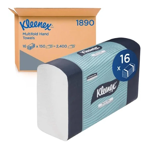 Kimberly Clark Slimline Kleenex Towels 1ply 24cm x 23.5cm