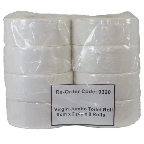 Clean&Soft Toilet Paper x 8 Jumbo Rolls 2 ply 300m