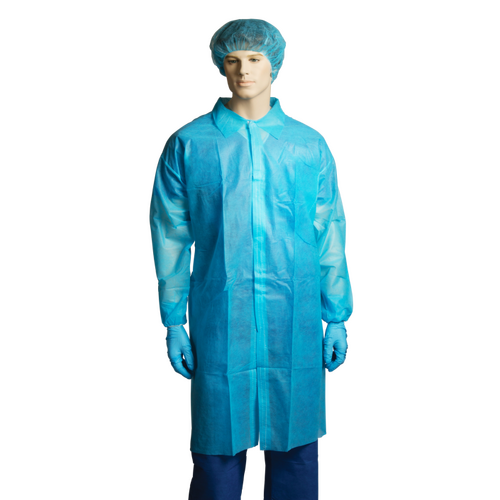 BASTION Polypropylene Labcoat - Blue | Large x100