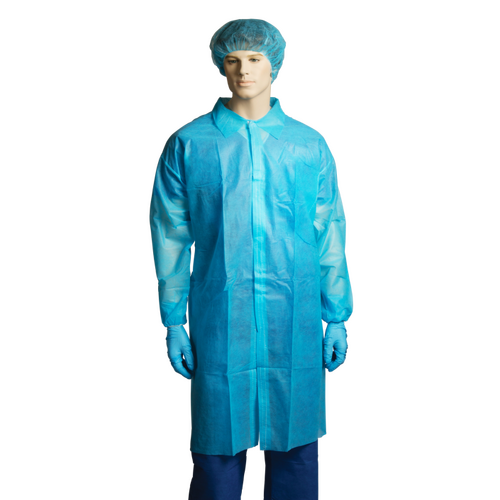 BASTION Polypropylene Labcoat - Blue | Large x1