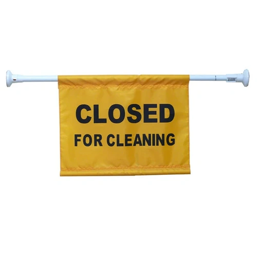 NAB CLEAN Door Stay Yellow Hanging Sign - Caution