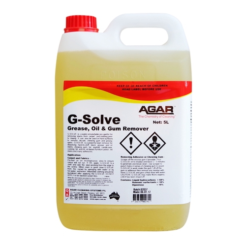 AGAR G-Solve 5L - Grease, oil & gum remover